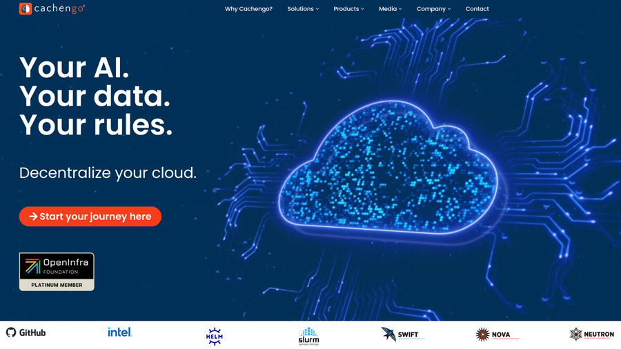 Web design for AI hardware and cloud website
