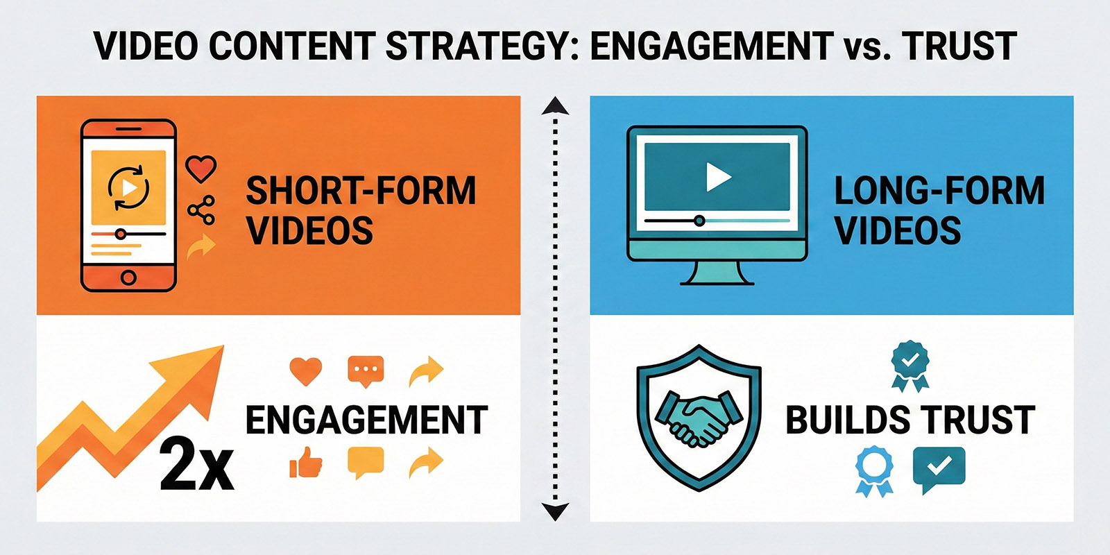 Video content strategy - engagement vs trust